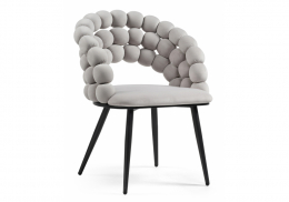 Стул на металлокаркасе Ball gray / black (61x60x81)