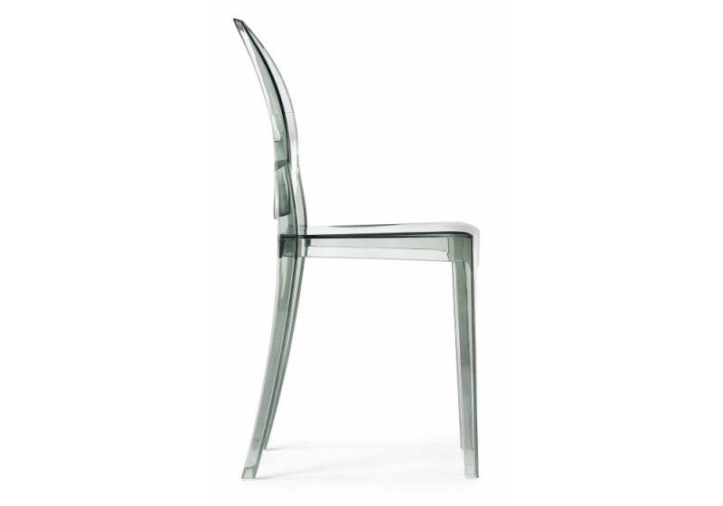 Пластиковый стул Victoria clear gray (38x49x91)