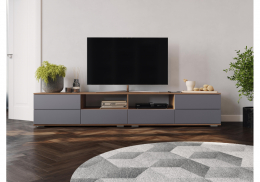 ТВ-тумба Маллоу дуб вотан / графит софт (240,2x47,3x43,6)