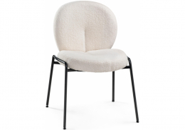 Стул на металлокаркасе Kalipso 1 white / black (56x60x85)
