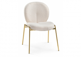 Стул на металлокаркасе Kalipso 1 white / gold (56x60x85)