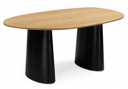 Стол деревянный Ares дуб / черный (90x76)