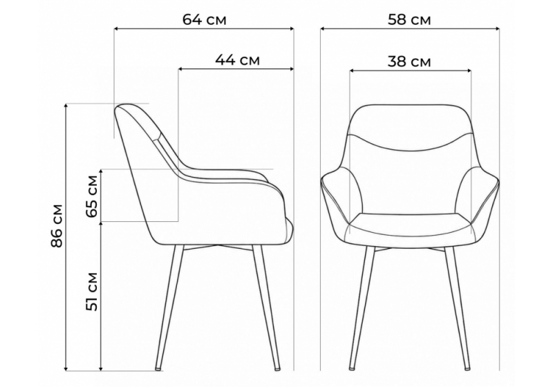 Стул на металлокаркасе Флюид 360 темно-серый (zd 995) / золотой (58x64x86)