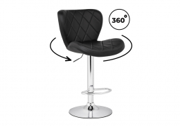 Барный стул Porch black / chrome (47x53x89)